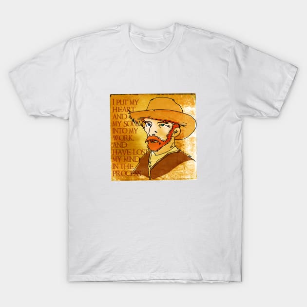 Vincent Van Gogh, Dutch post-impressionist painter T-Shirt by CliffordHayes